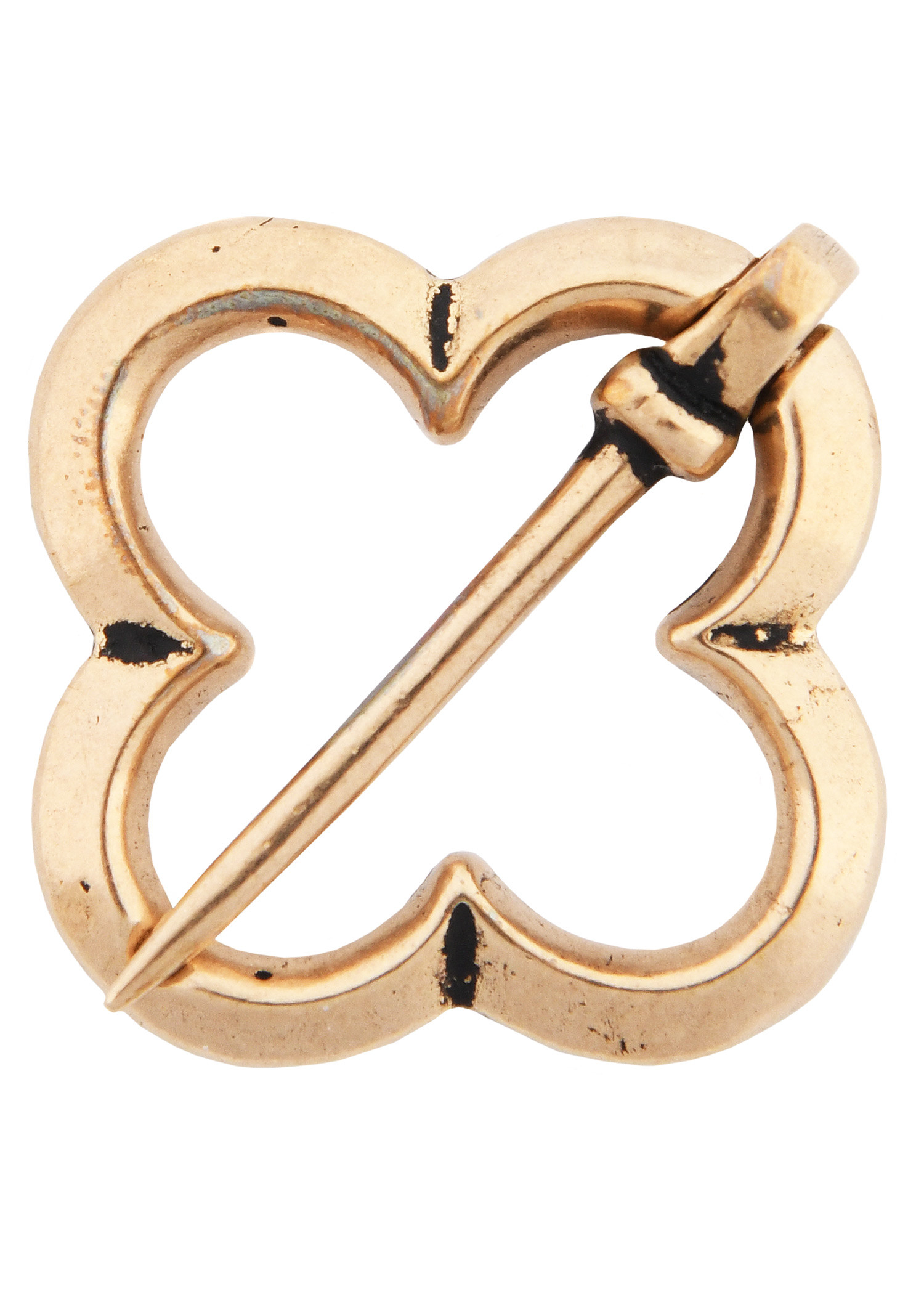 Medieval Trebol model brooch, silver and bronze