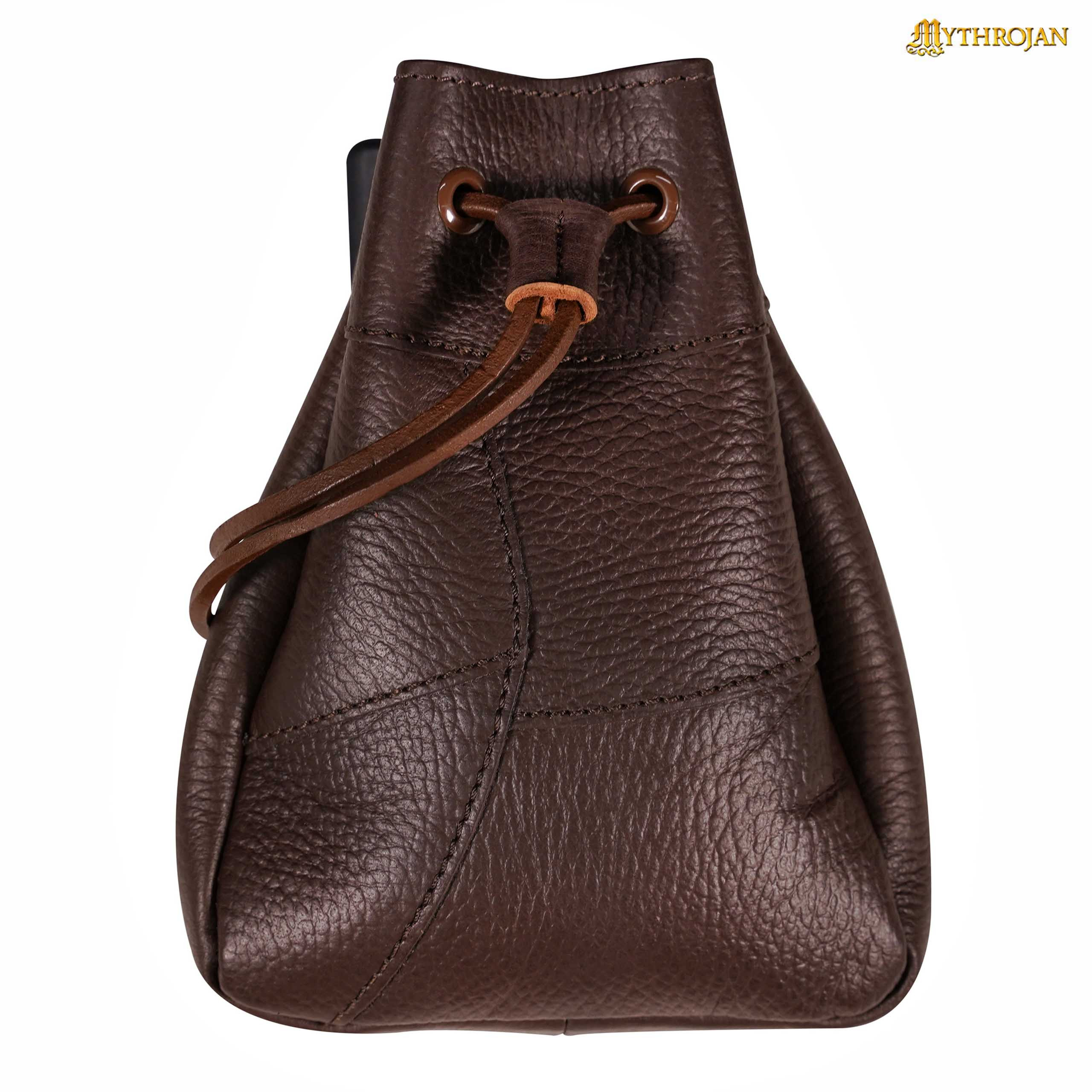 Medieval brown horn belt bag (21.5 cm.)
