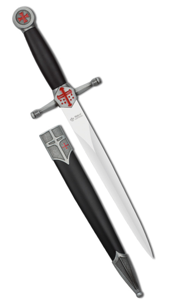 Ornamental dagger with Templar cross model scabbard (39.30 cm.)