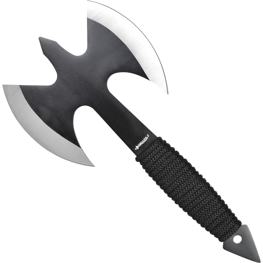 Functional double blade ax with sheath (25.5 cm.)