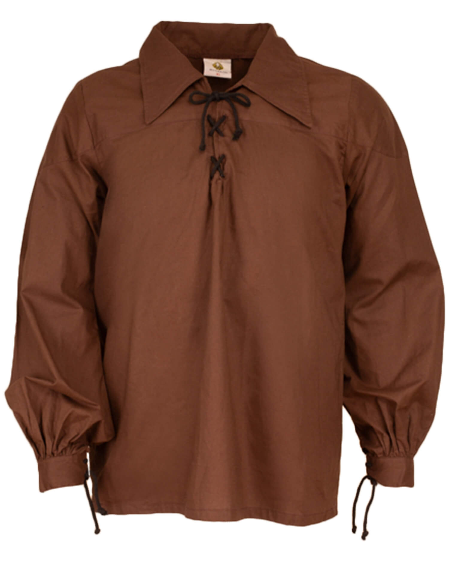 Medieval cotton shirt model Sawyer, light brown color