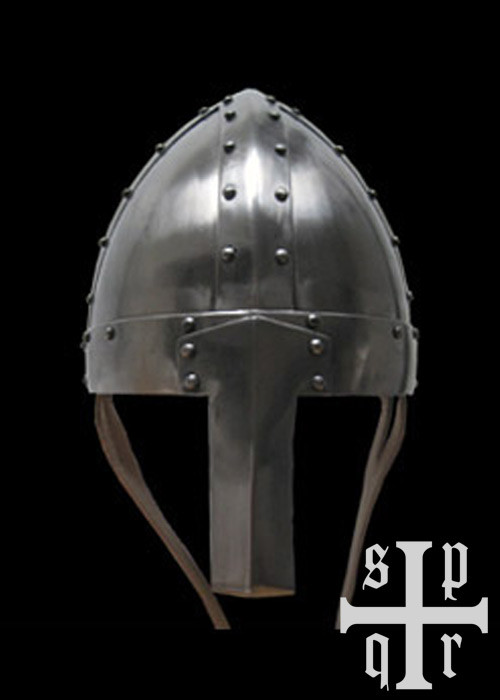 Medieval Spangenhelm type helmet with nasal in steel