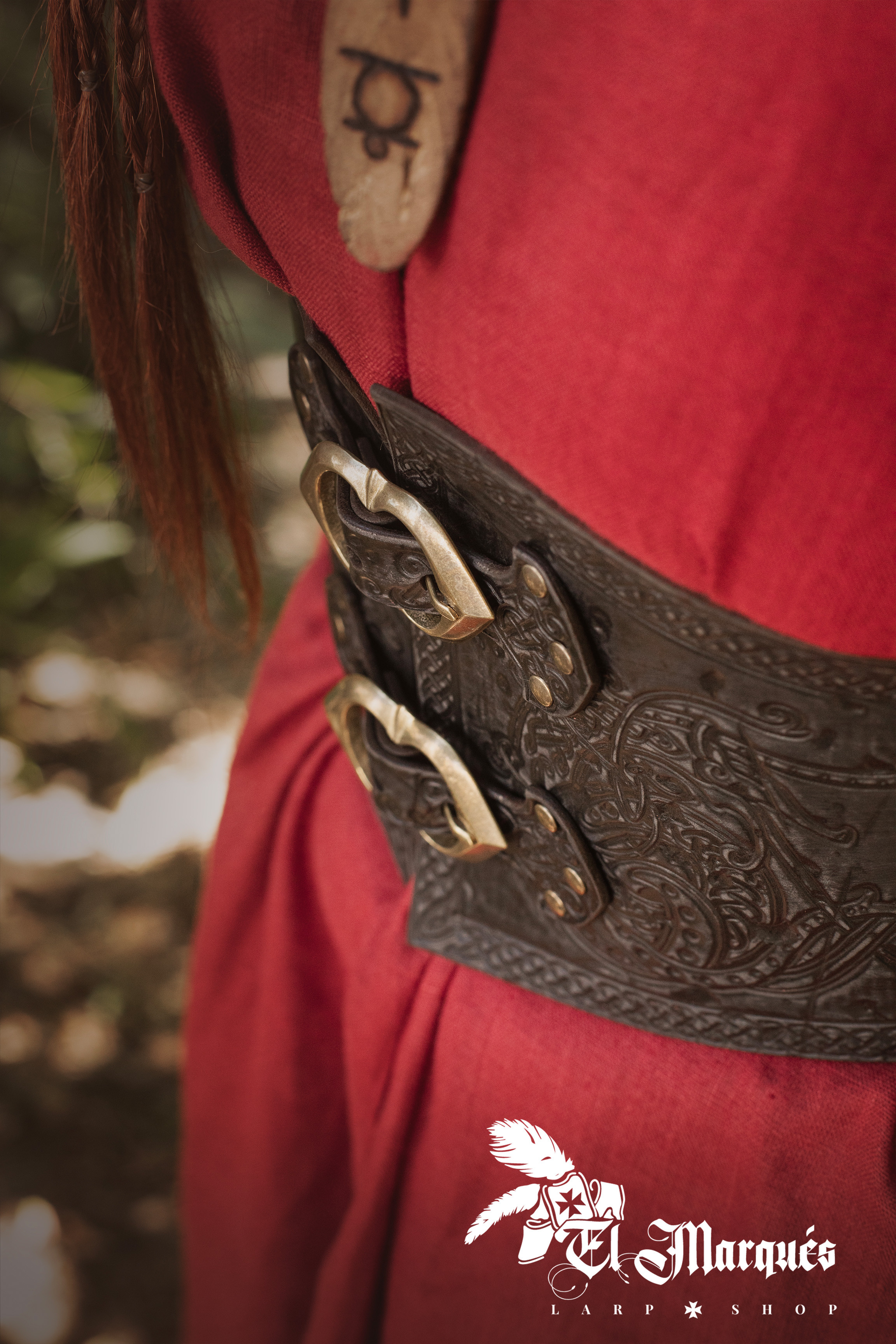 Viking Valkyrie Corset Belt - Brown