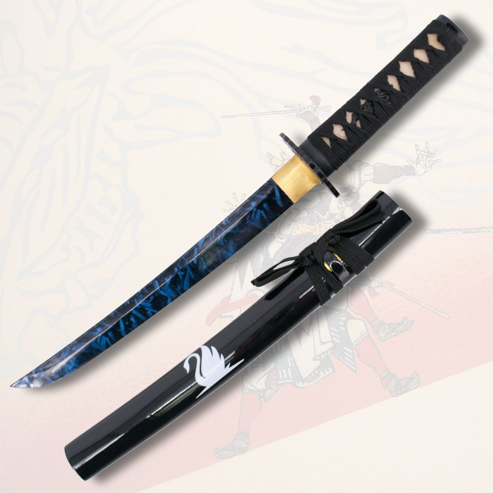 Black decorated tanto functional swan (103.5 cm)