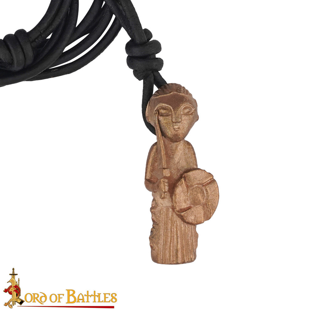 Medieval Viking Pendant Valkyrie Lady in Bronze