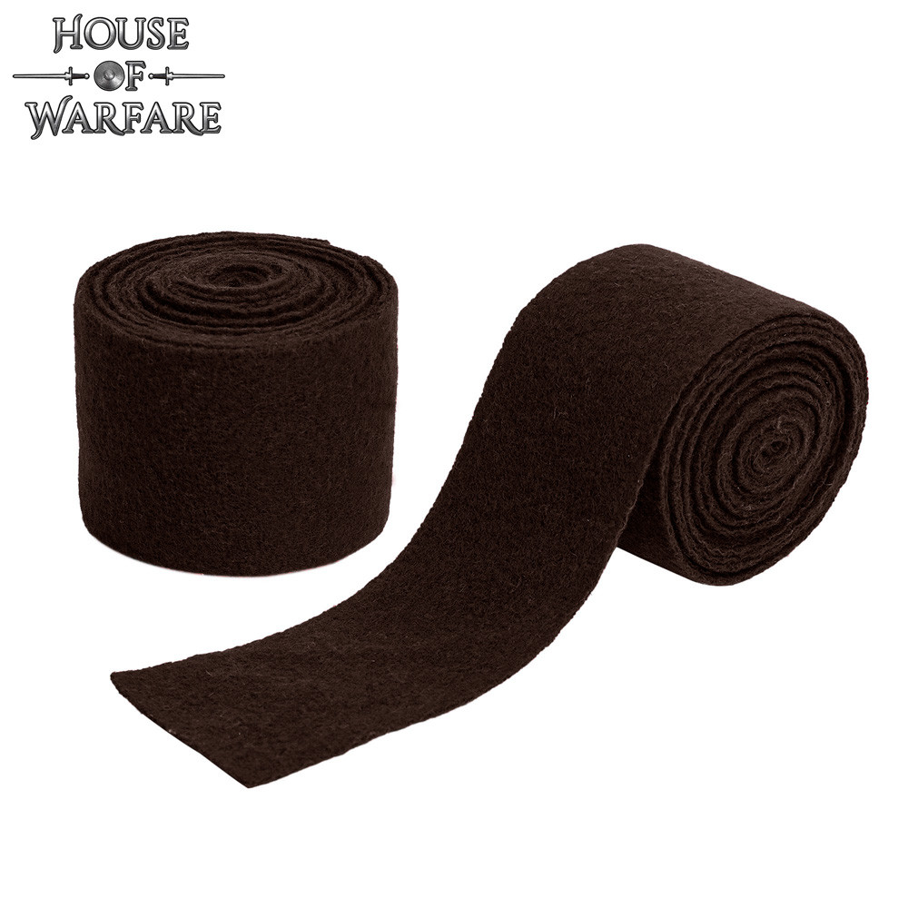 Viking bracelet in wool, brown