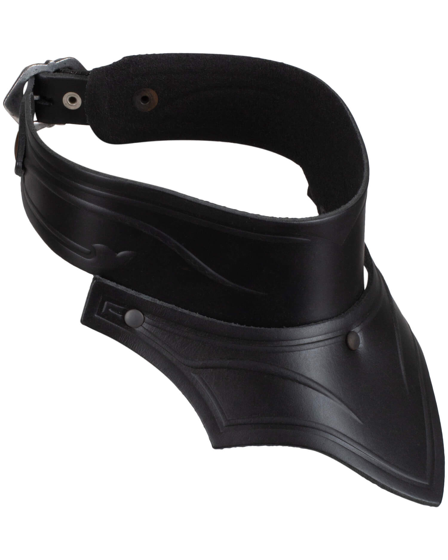 Medieval leather collar model Lilith, black