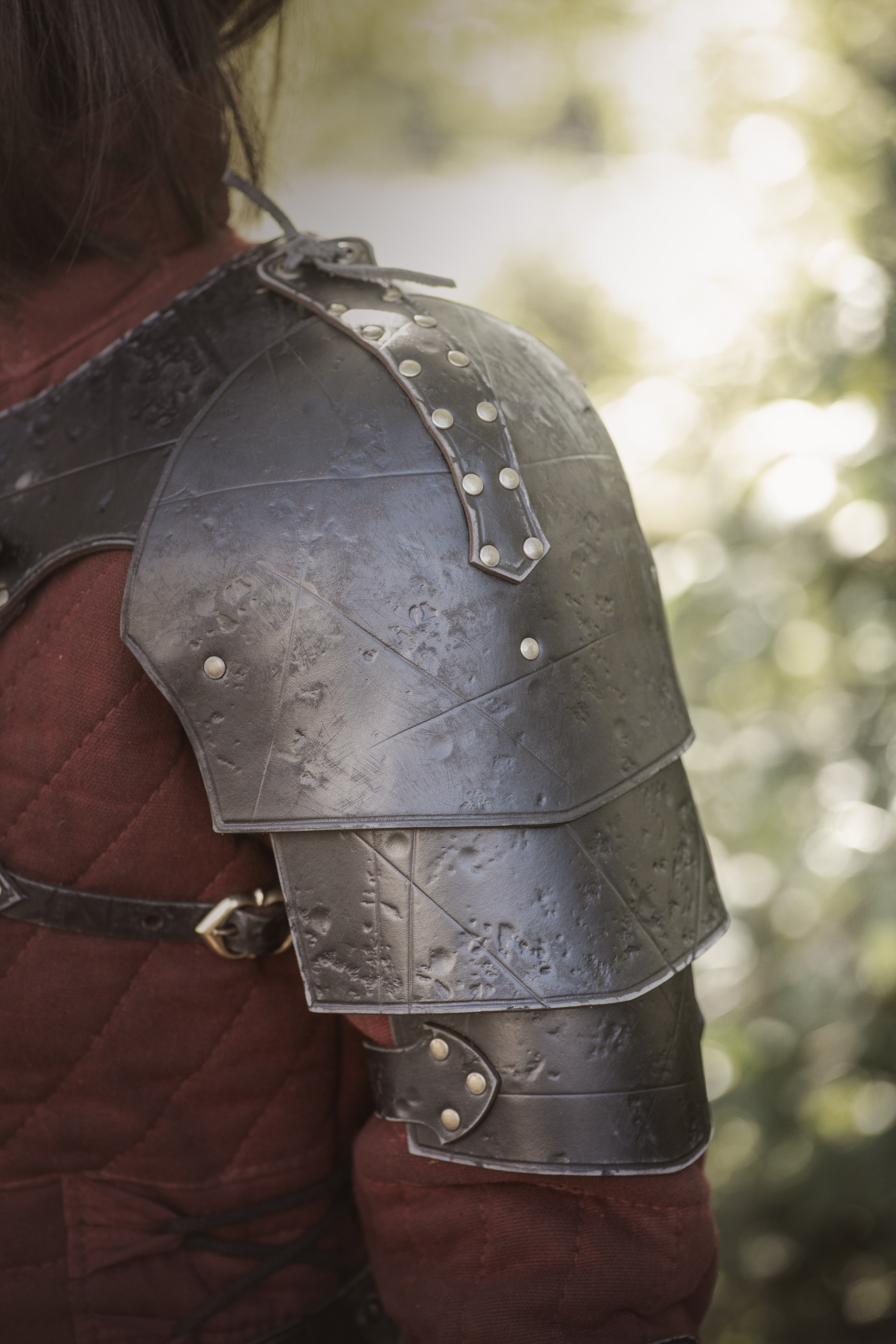 Medieval Leather Shoulder Pad Model Mercenary