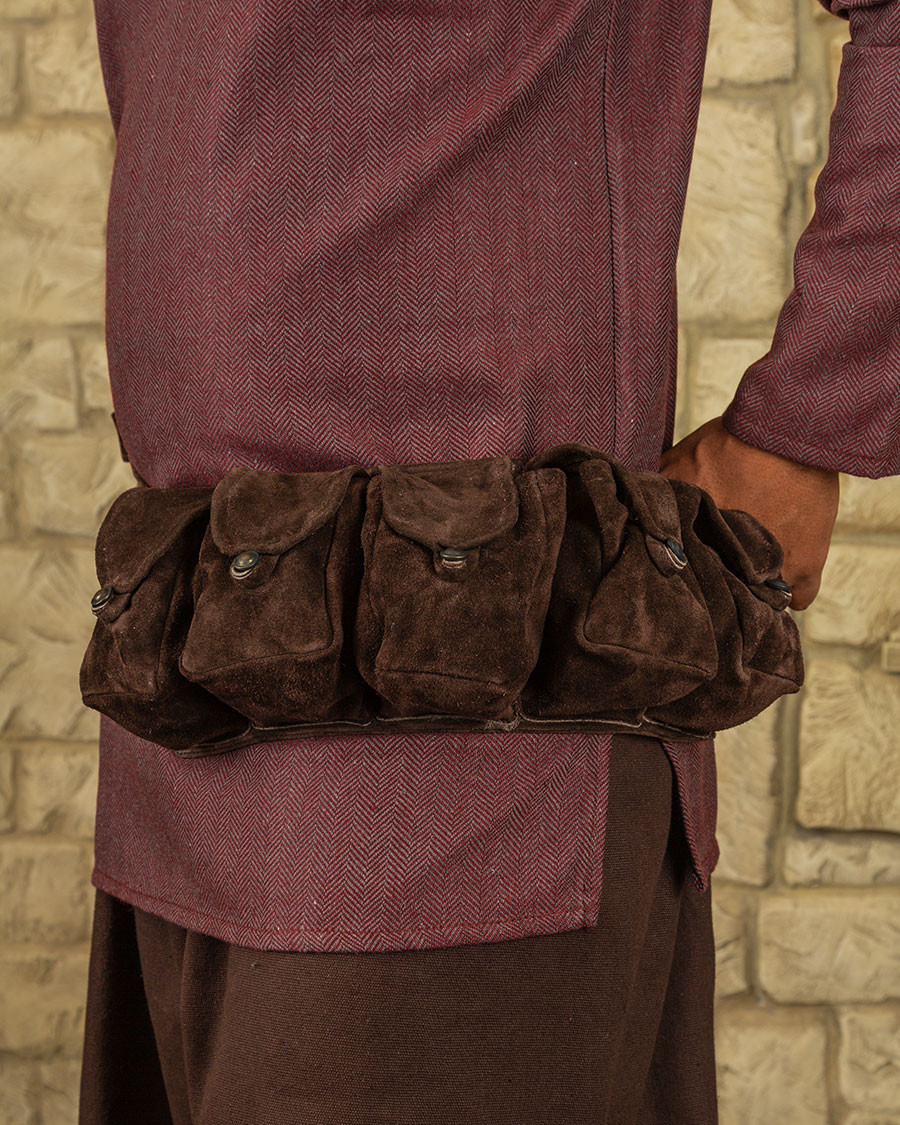 Rickar Belt with 5 Pouches - Brown