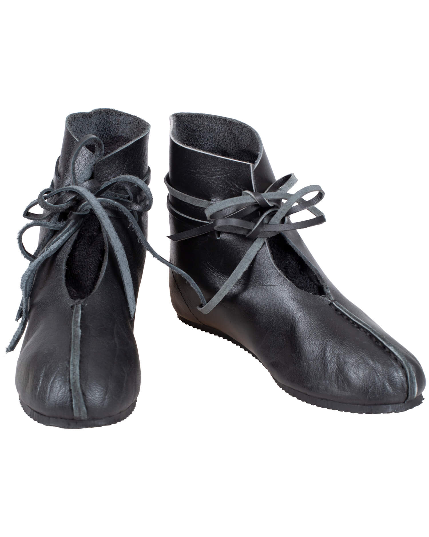 Medieval leather boots model Einhard, black