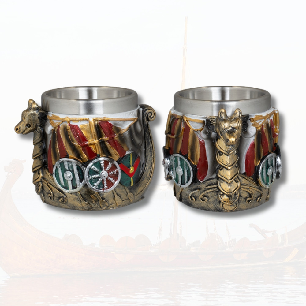 Viking Ship Model Resin Shot Glass