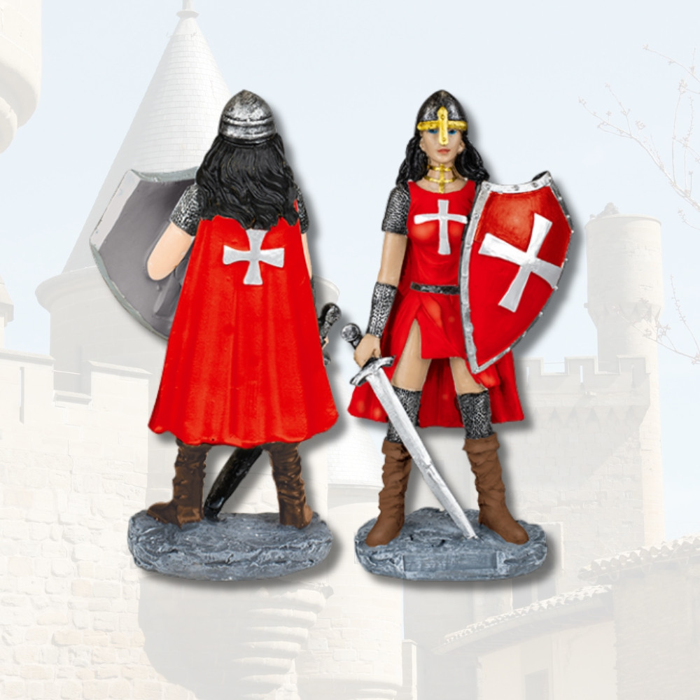 Medieval figure in resin Templar model (19 cm.)