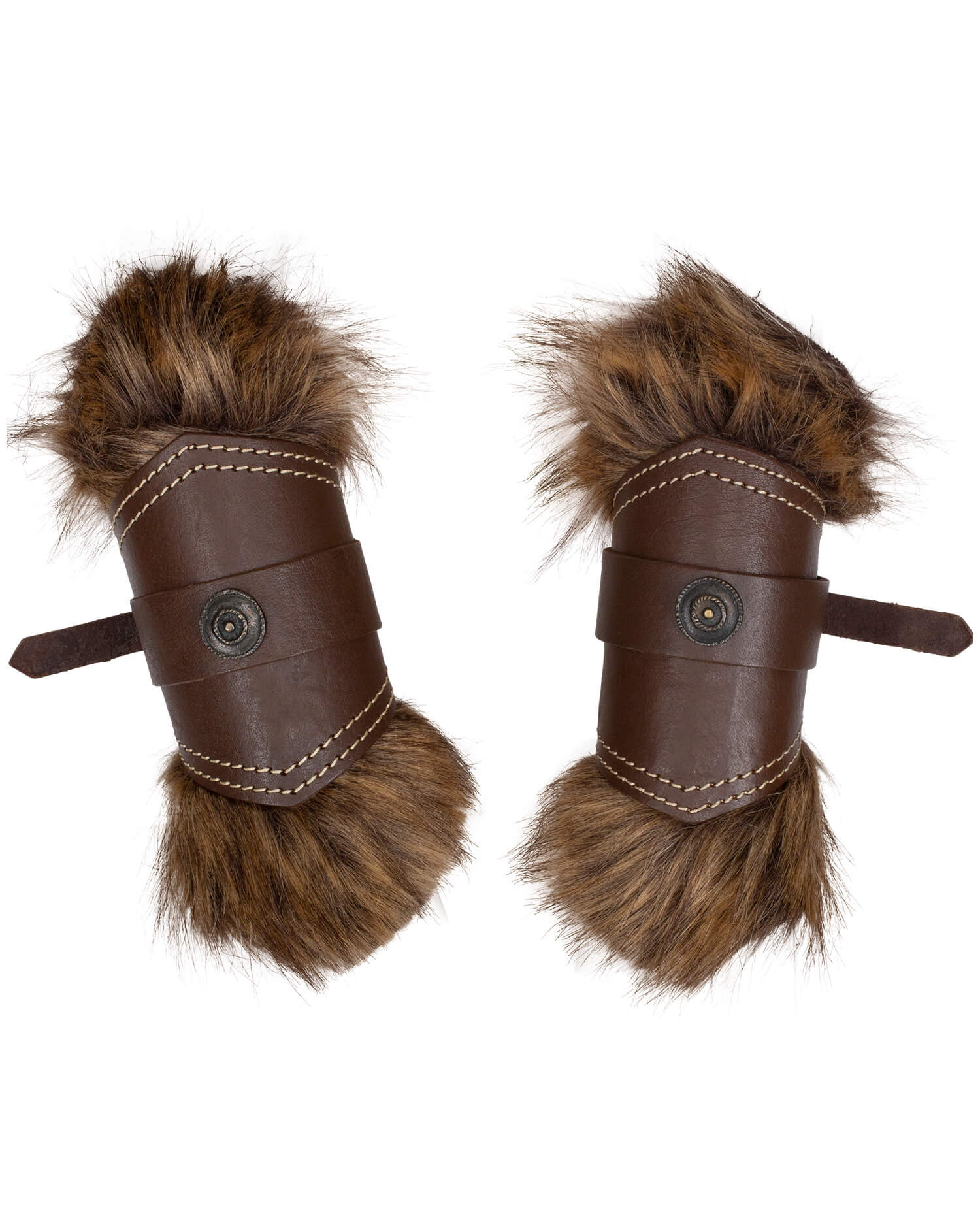 Viking leather bracelets model Jotun, brown
