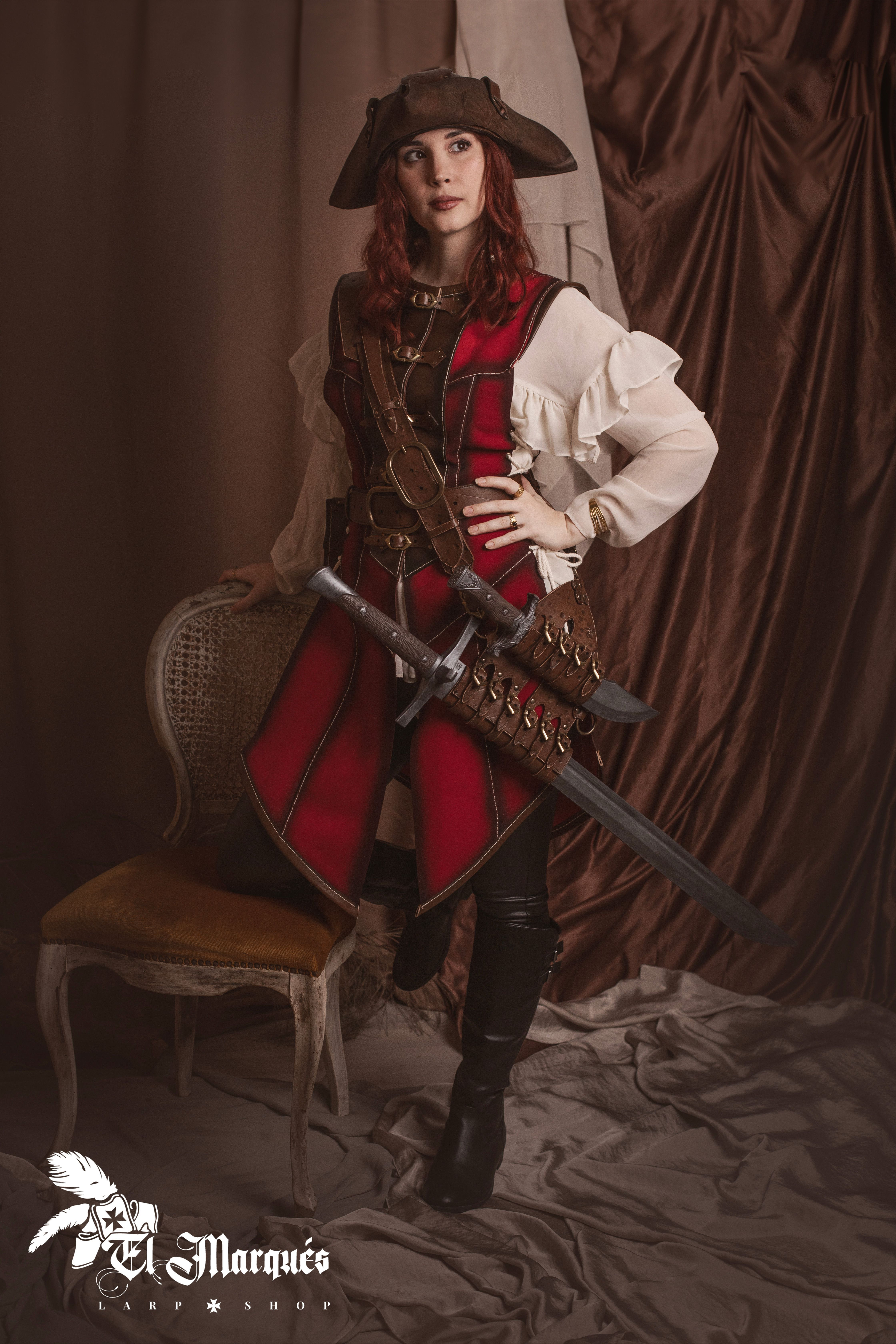 Red leather for pirate women