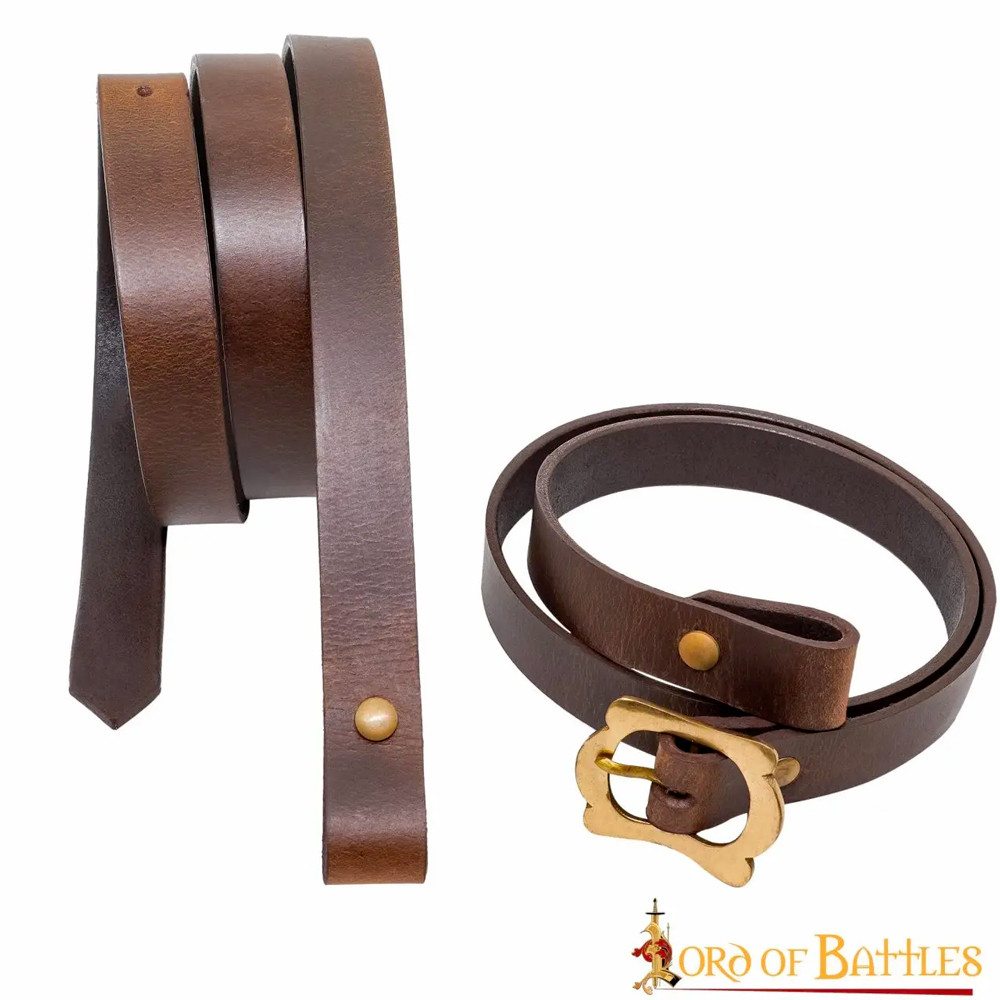 Medieval leather sheath for Roman sword, brown color