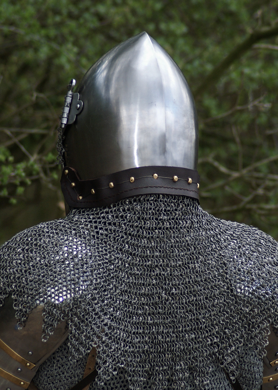 Bishop Manto with leather reinforcement, flat rings