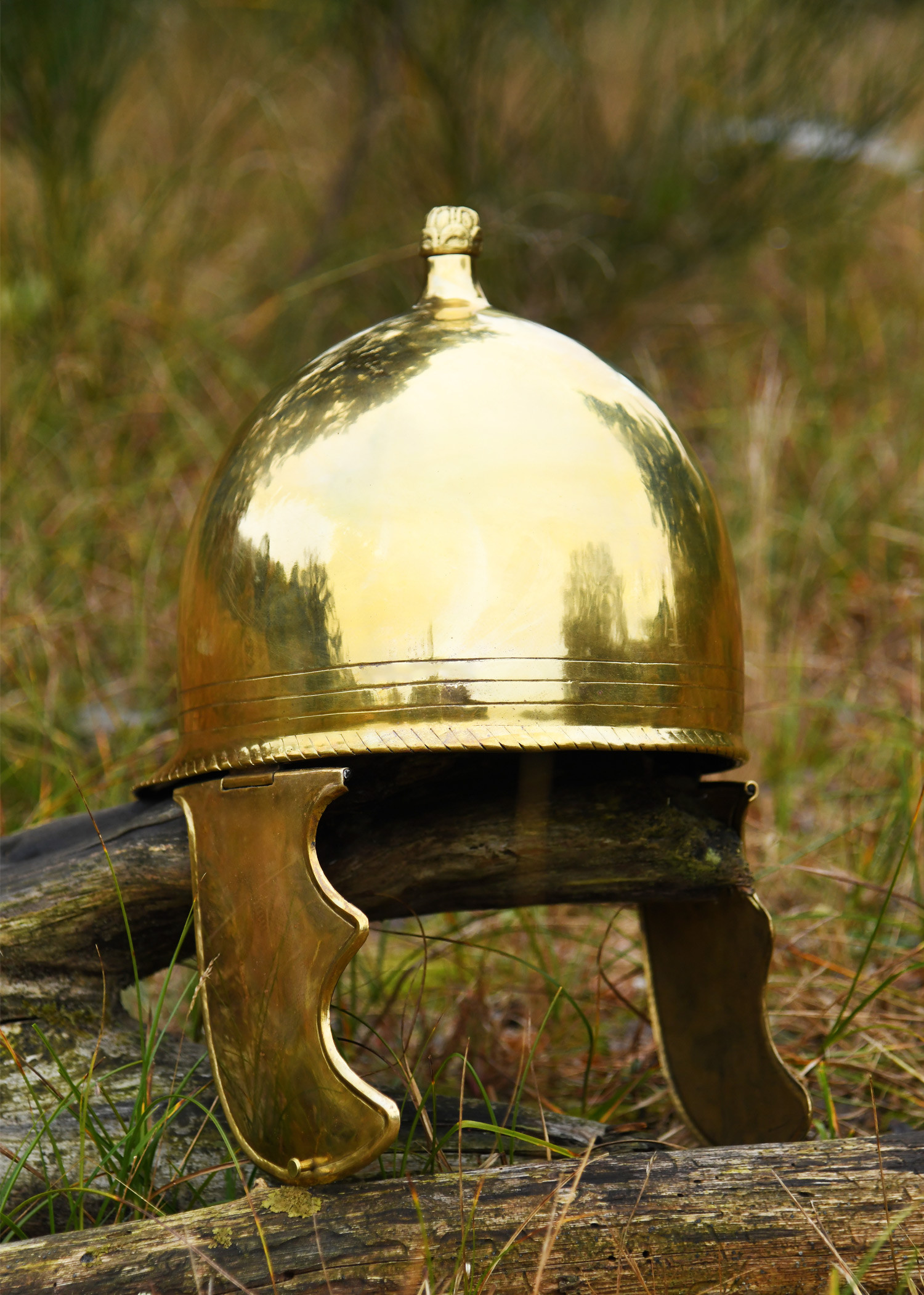 Republican Montefortino helmet, brass, approx. 1.2 mm
