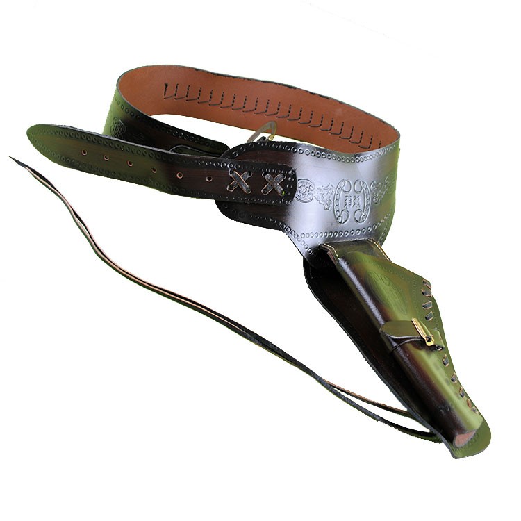 Leather bandolier one revolver (for lefties)