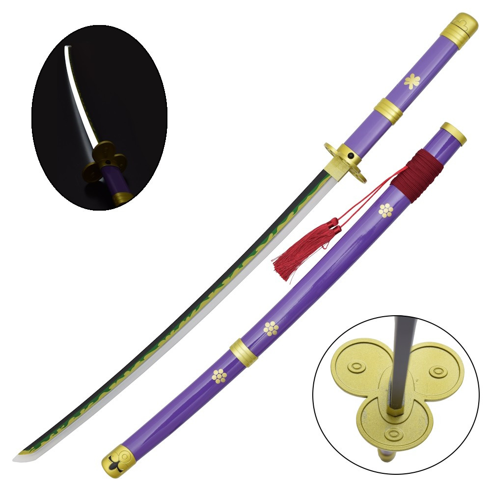 Violet Enma Zoro Katana with LED Bamboo
