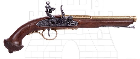 Flintlock pistol XVIII century - The Western Revolver