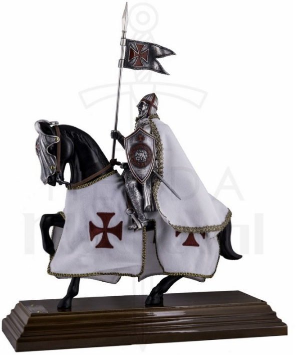 Caballero Templario a Caballo 33 cms. - Quarantene Covid-19, boost your medieval passion