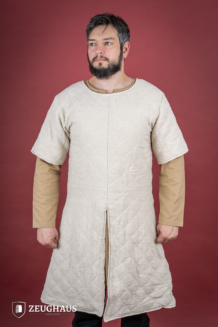 Medieval short sleeved gambeson natural color 1737905230 - Discover the 10 Best-Selling Gambesons and Jackets of 2024