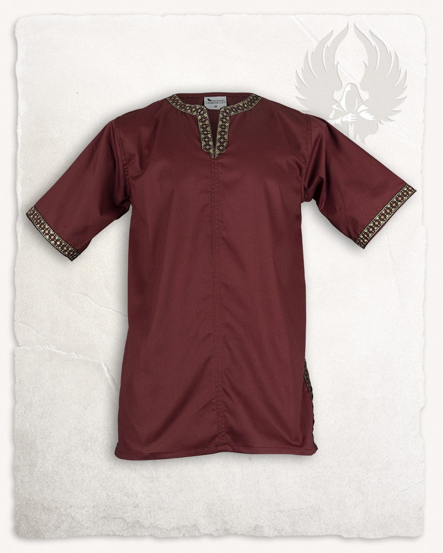 Medieval tunic short sleeve model Sigbert burgundy 1737826003 - Top 10 Best-Selling Men's Medieval Clothing in 2024: Discover the Trends