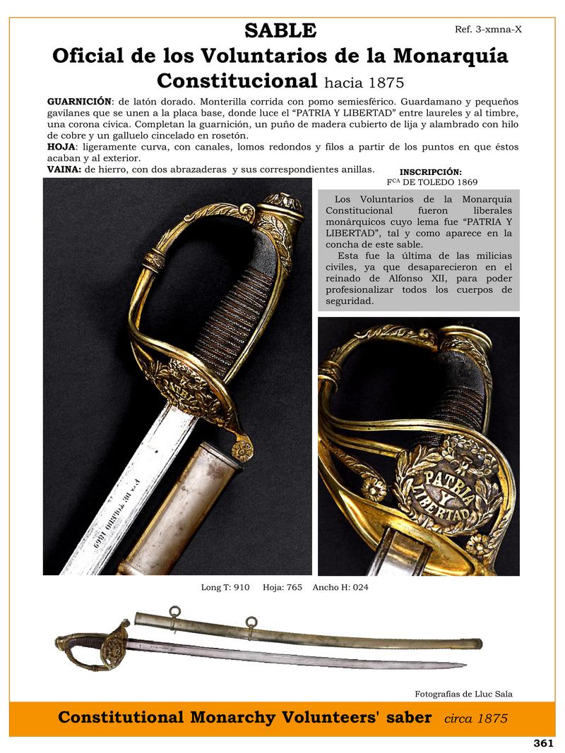 sable historico de los voluntarios de la monarquia 1745730620 - Historical Sabre of the Monarchy Volunteers