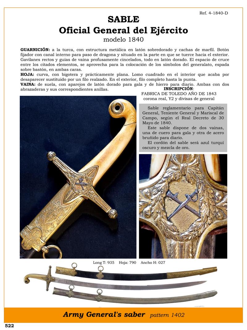 sable 1840 elegancia y diseno para generales del ejercito 1748106622 - Saber 1840: Elegance and Design for Army Generals