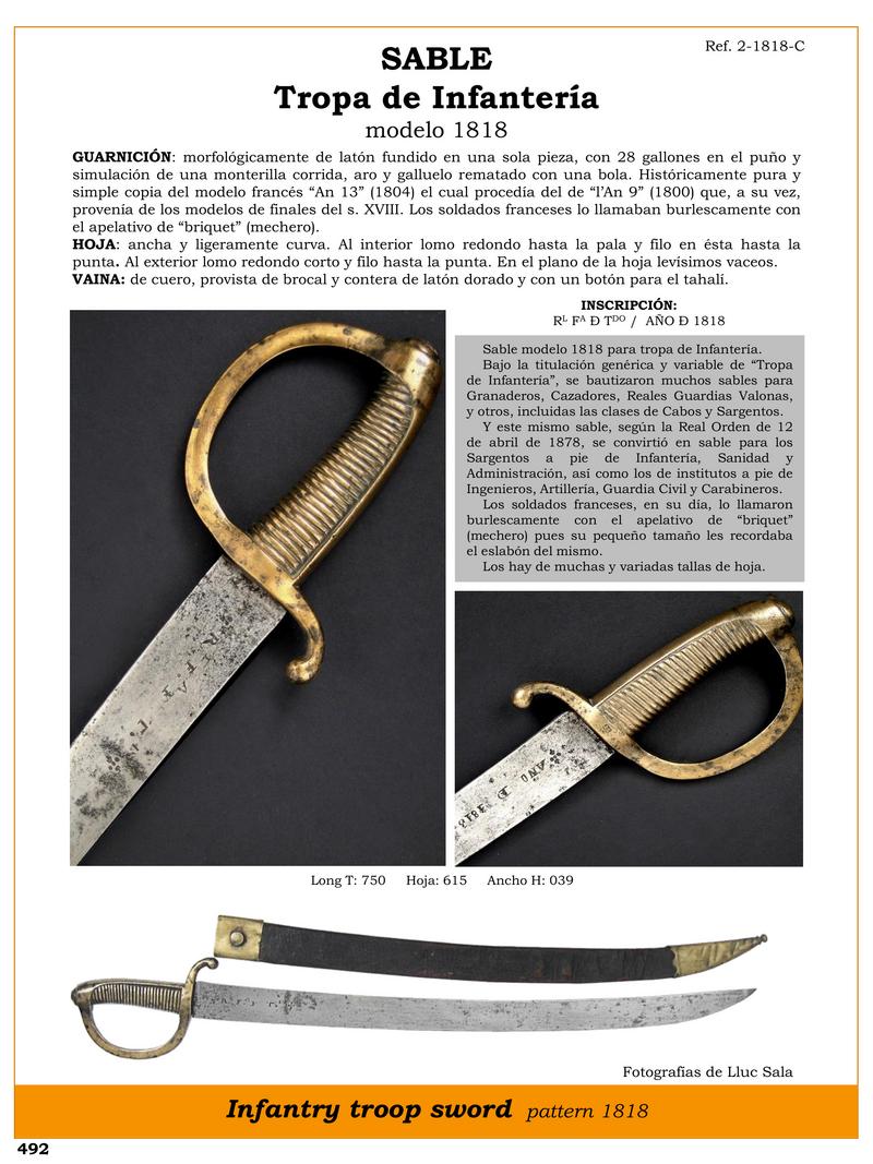 sables de infanteria modelo 1818 historia y detalles tecnicos 1747480214 - Infantry Swords Model 1818: History and Technical Details