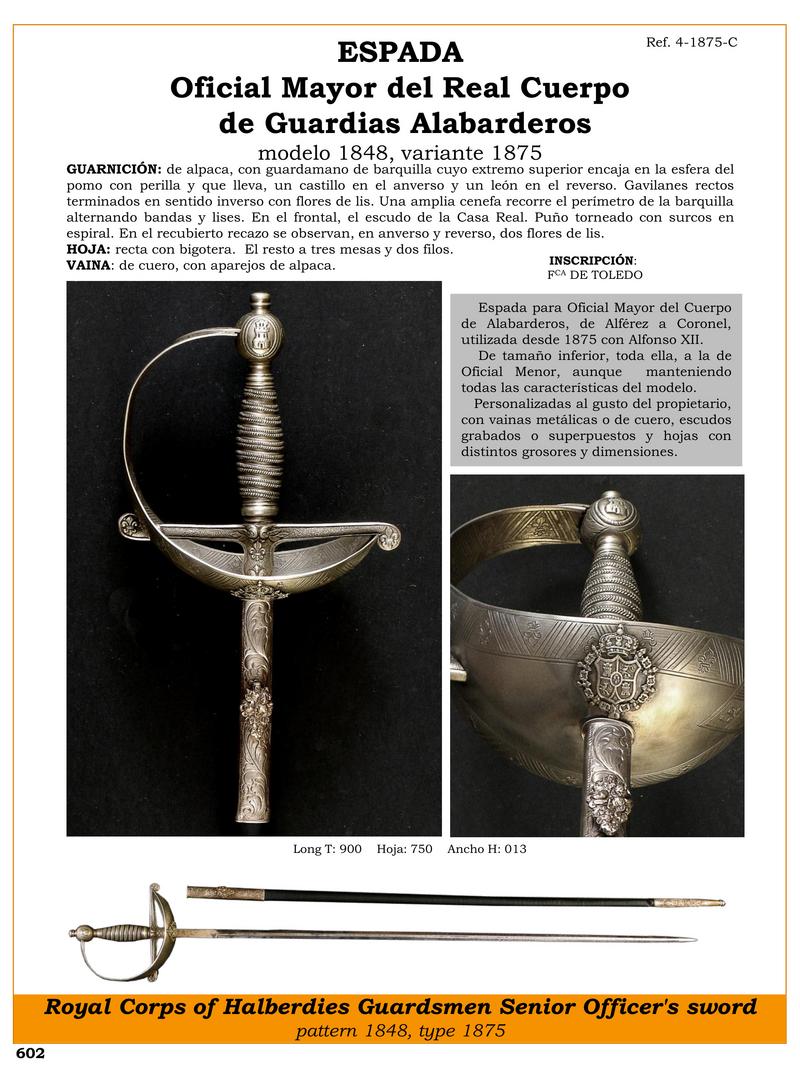 espada oficial mayor del real cuerpo de guardias alabarderos modelo 1848 variante 1875 jpg 1749753564 1749770045 - Senior Officer Sword: History and Unique Details