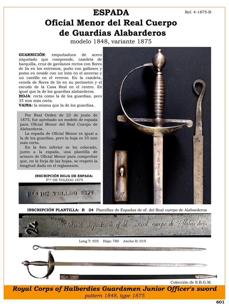 guarnicin espada oficial menor del real cuerpo de guardias alabarderos modelo 1848 variante 1875 jpg 1749726625 1749727053 - Official Minor Sword: Elegant and Exclusive Design