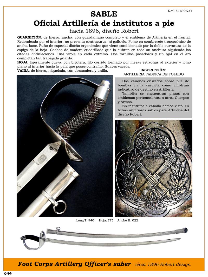 sable oficial artillera de institutos a pie jpg 1750633767 1750634155 - Artillery Saber 1896: Unique Design by Robert