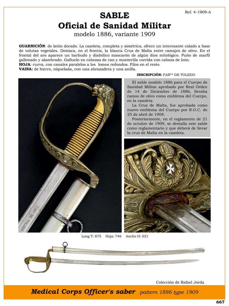 sable oficial de sanidad militar modelo 1886 variante 1909 jpg 1751108965 1751109254 - Military Saber 1886: History, Design, and Unique Emblems