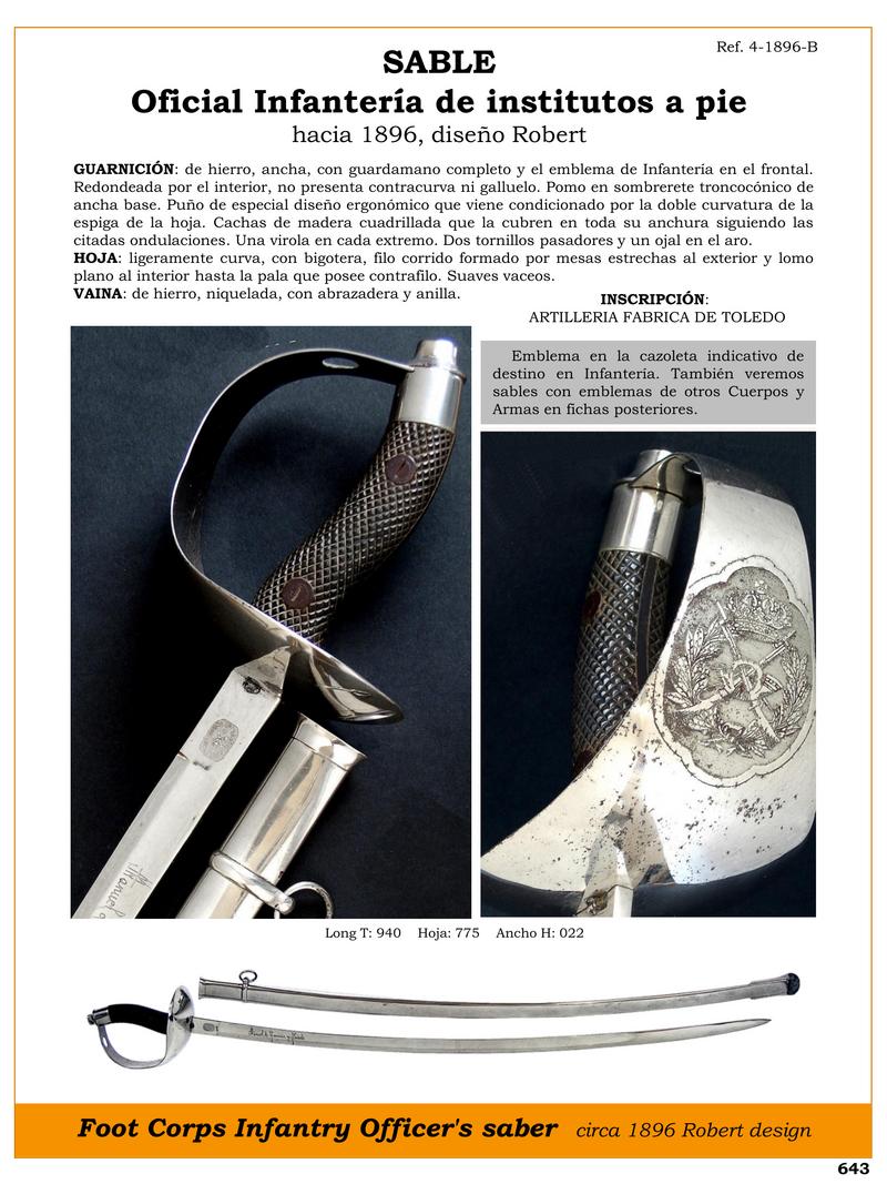 sable oficial infantera de institutos a pie hacia 1896 diseo robert jpg 1750612168 1750634051 - Infantry Officer's Saber: Exclusive Design of 1896