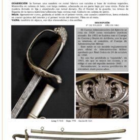 sable ref 4 1860 m oficial de administracion militar modelo 1860 jpg 1749229768 1749230058 275x275 - Brigadier Sword of Belt: Elegance and Military Tradition