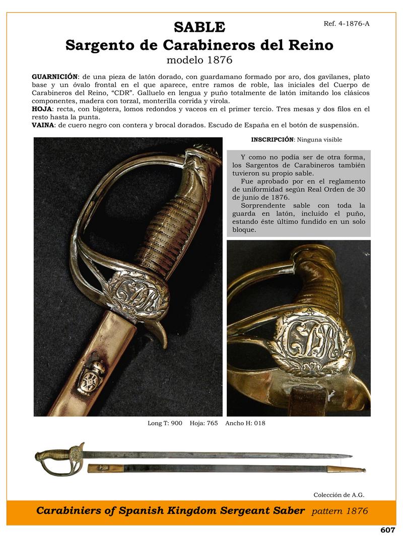 sargento de carabineros del reino modelo 1876 jpg 1749856170 1749856444 - Carabineros Sabre 1876: Unique and Elegant Design