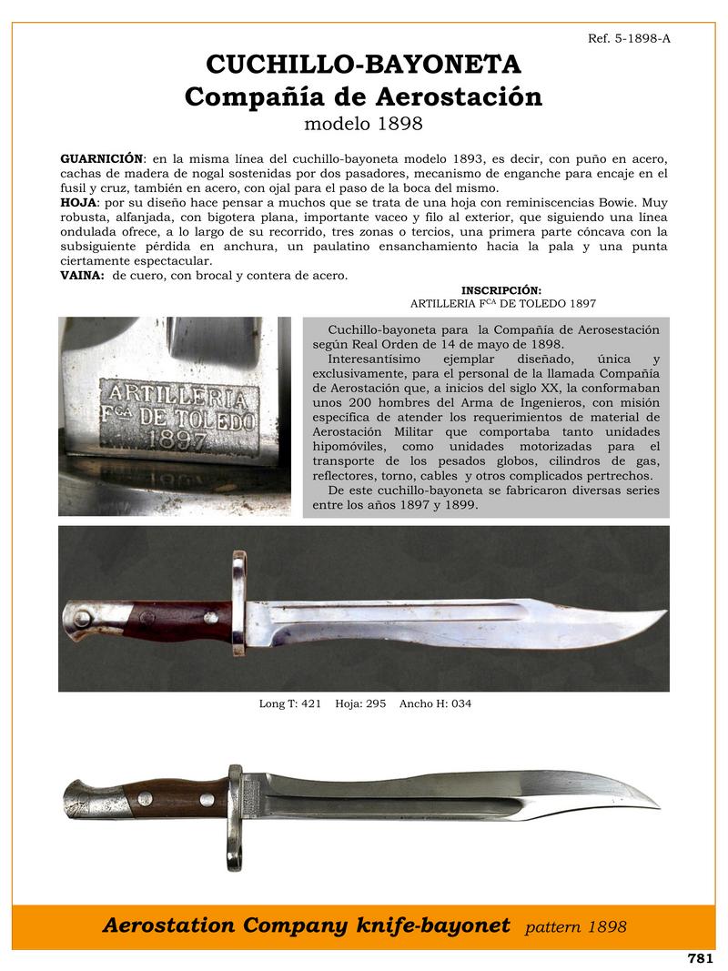 cuchillo bayoneta compaa de aerostacin modelo 1898 jpg 1753463366 1753467167 - Bayonet Knife 1898: Unique Design for Aerostatics