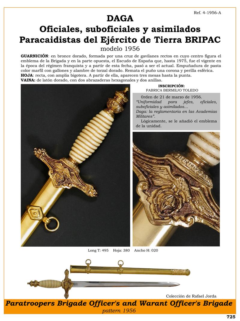 daga oficiales suboficiales y asimilados paracaidistas del ejrcito de tierra bripac modelo 1956 jpg 1752318570 1752319192 - Paratrooper Dagger 1956: Iconic and Exclusive Design