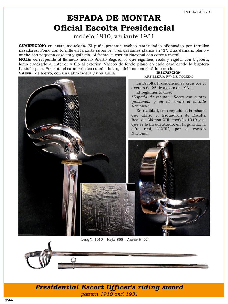 espada de montar oficial escolta presidencial modelo 1910 variante 1931 jpg 1751670570 1751670860 - Official Mounting Sword: Elegance and Military History