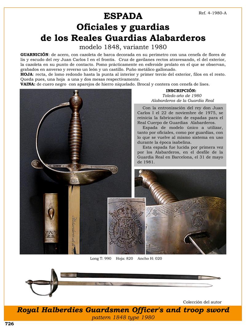 espada oficiales y guardias ref 4 1980 a de los reales guardias alabarderos modelo 1848 variante 1980 jpg 1752340164 1752340770 - Royal Halberdier Sword: History and Unique Design