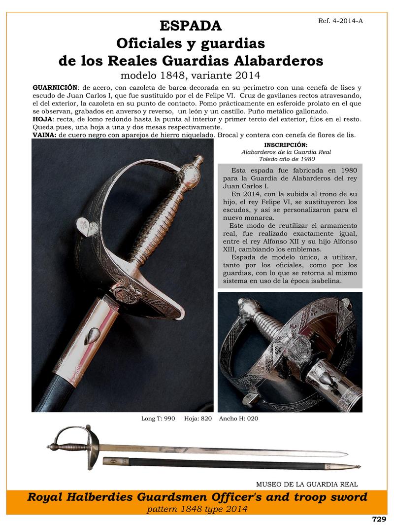 espada oficiales y guardias ref 4 2014 a de los reales guardias alabarderos modelo 1848 variante 2014 jpg 1752404969 1752405575 - Royal Sword 2014: Exclusive Design for Halberdiers