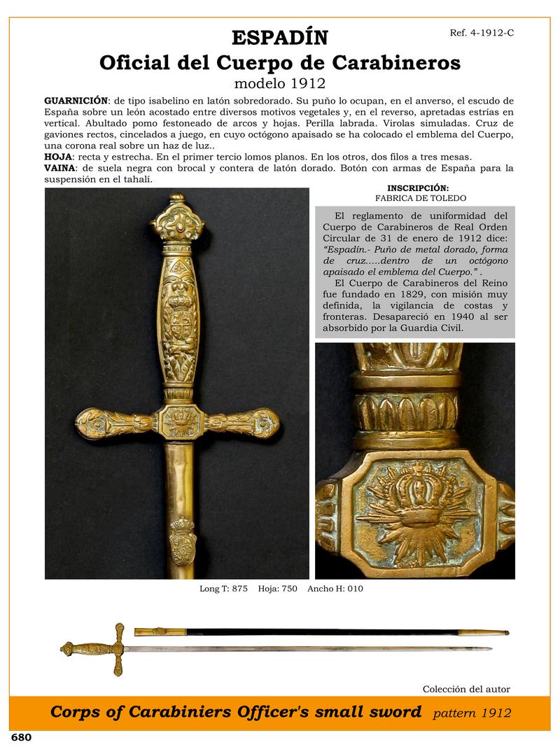 espadin jpg 1751368165 1751368458 - Official Carabineros Corps Dagger: Style and History
