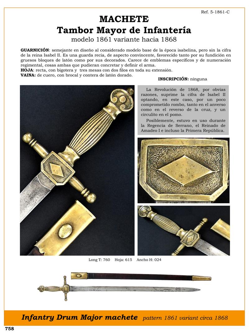 machete tambor mayor de infantera modelo 1861 variante hacia 1868 jpg 1753009767 1753010383 - Major Drum Machete: History and Unique Details