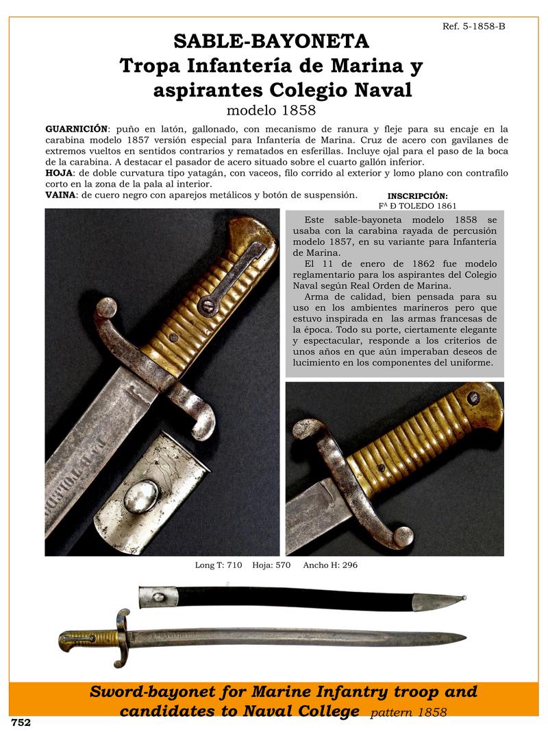 sable bayoneta tropas infantera de marina y aspirantes colegio naval modelo 1858 jpg 1752880167 1752880778 - 1858 Saber-Bayonet: Elegance and Functionality for Infantry
