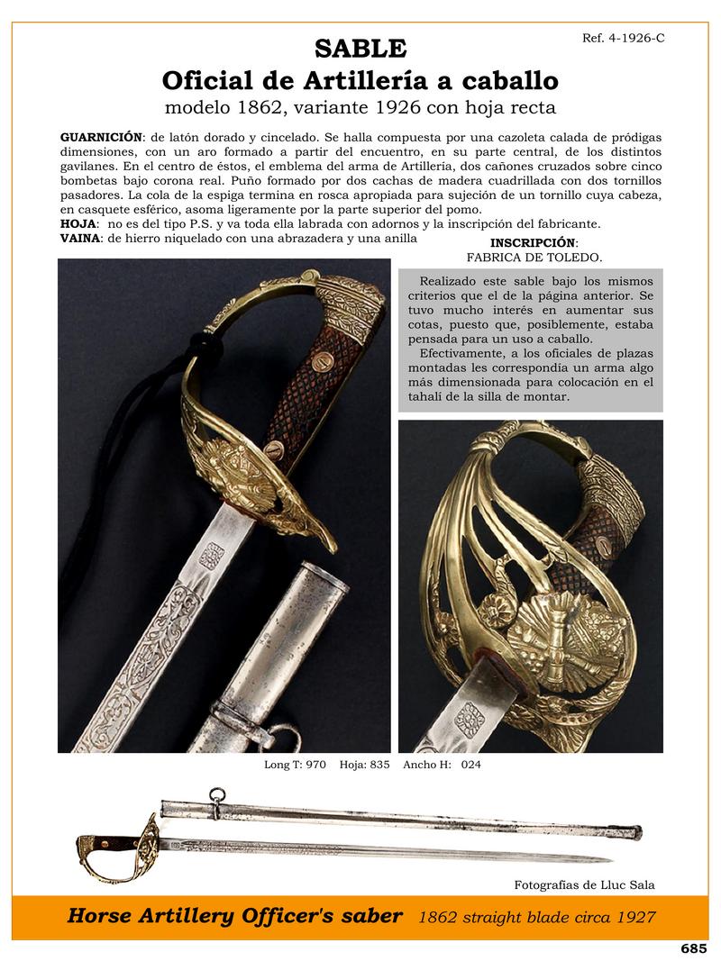 sable oficial de artillera a caballo modelo 1862 variante 1926 con hoja recta jpg 1751476170 1751476466 - Horse Artillery Saber: Elegance and Functionality