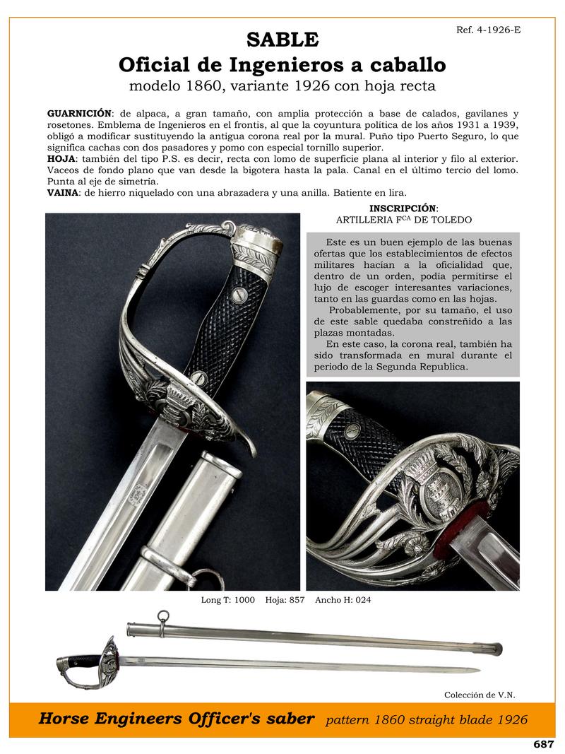 sable oficial de ingenieros a caballo modelo 1860 variante 1926 con hoja recta jpg 1751519363 1751519660 - Engineer Saber 1860: A Timeless Military Icon