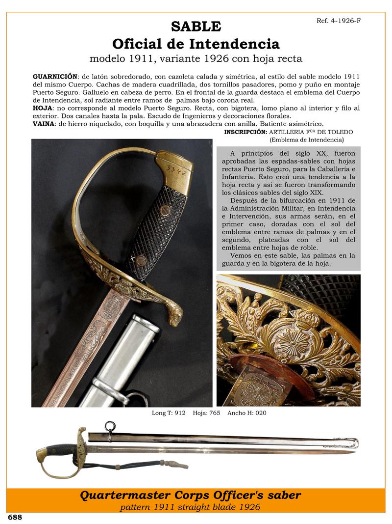 sable oficial de intendencia modelo 1911 variante 1926 con hoja rectta jpg 1751540971 1751541279 - Official Quartermaster Saber: Unique and Elegant Design