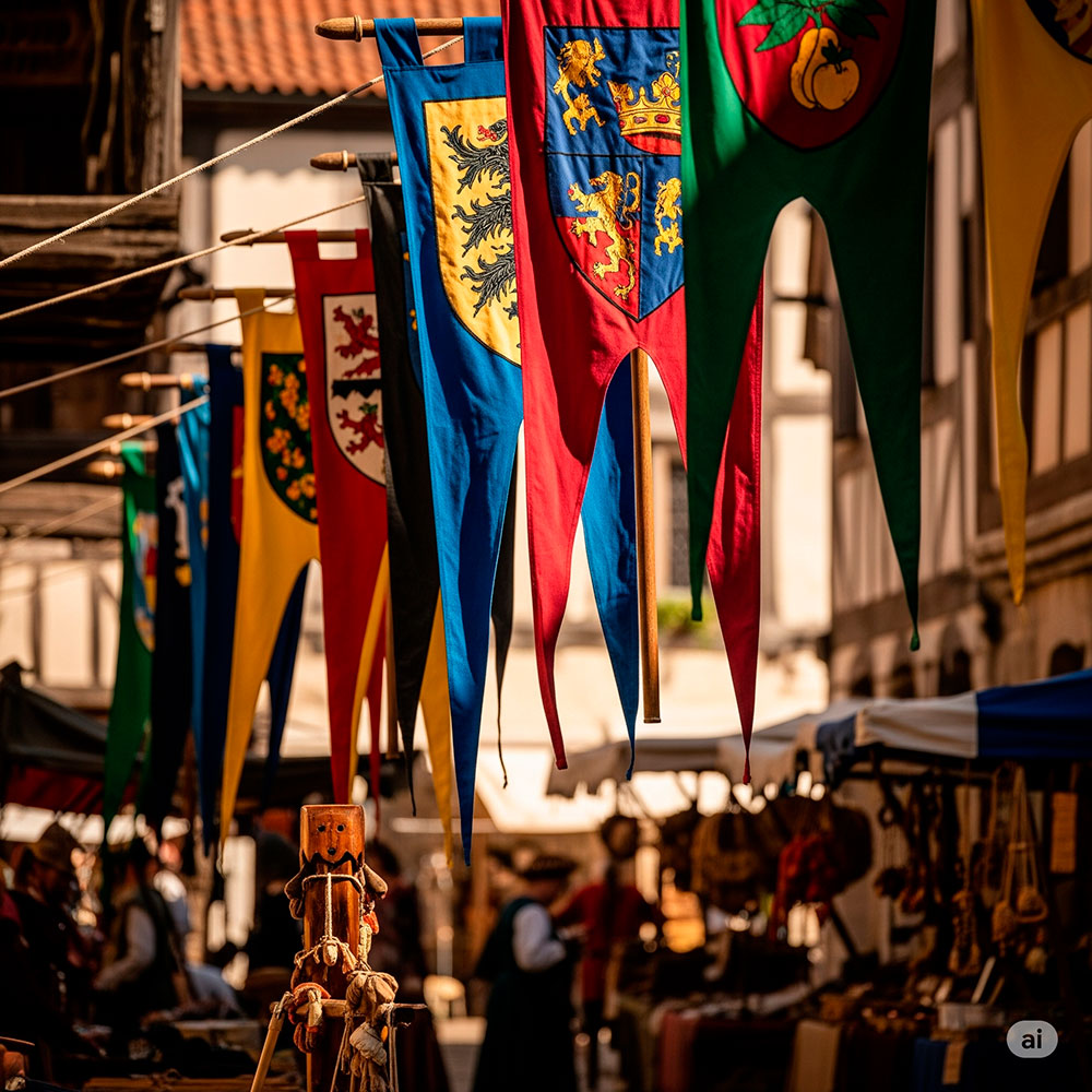 medieval banners from battle symbols to market decoration - Medieval Banners: From Battle Symbols to Market Decoration