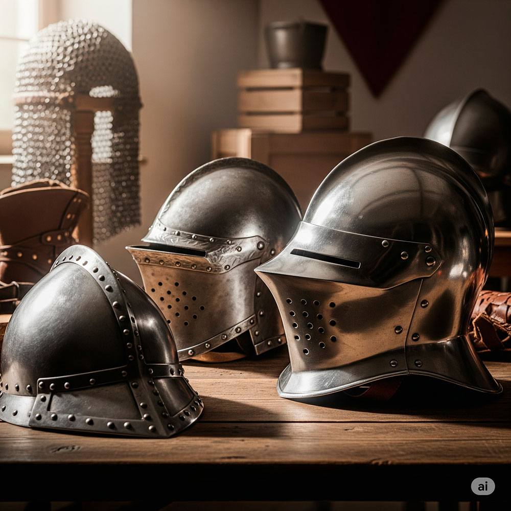 medieval helmets a journey through history protection and symbolism - Medieval Helmets: A Journey Through History, Protection, and Symbolism